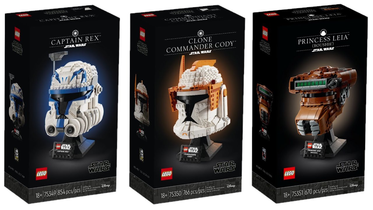 All LEGO Star Wars Helmet Collection sets 2023 Compilation/Collection Speed Build