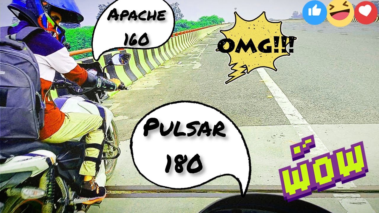 Tvs Apache 160 2v vs Bajaj Pulsar 180 | Strong Battle | Drag Race | Kon Kis per bhari