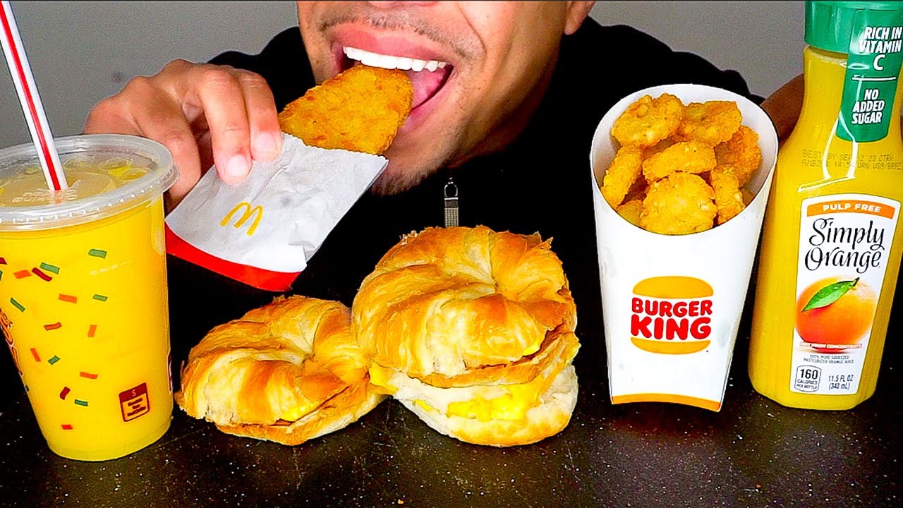 MCDONALD'S VS BURGER KING FOR 24 HOURS JERRY EATING MUKBANG BIG BITES FAST FOOD CHALLENGE ASMR