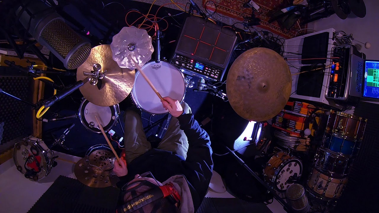 CP Artist Chris Georgenes with Hex Stax, Hyper-Sphere Bass Drum Beater and Groove Chain-ger