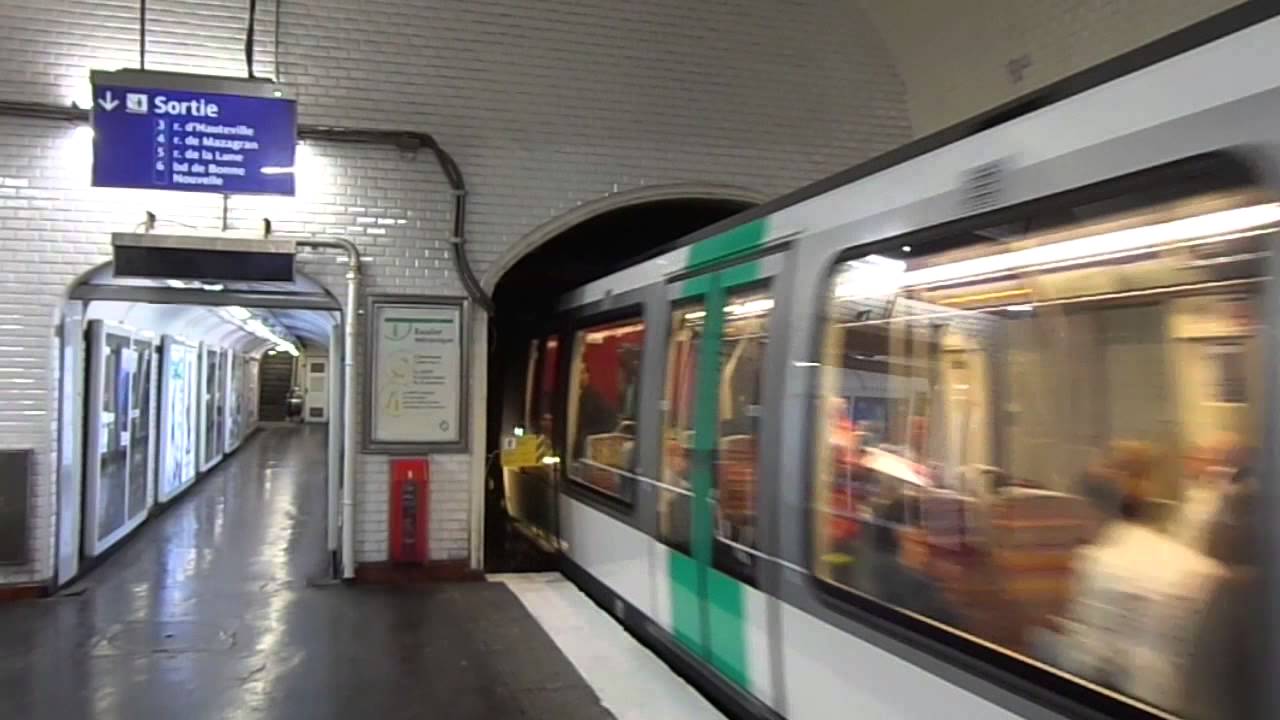 Paris Métro ligne 9 - MF 67 & MF 01 - Bonne Nouvelle