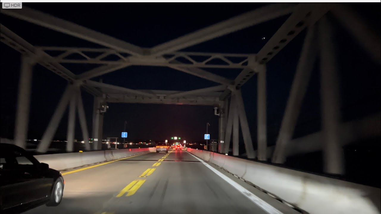 Chesapeake Bay Bridge night drive