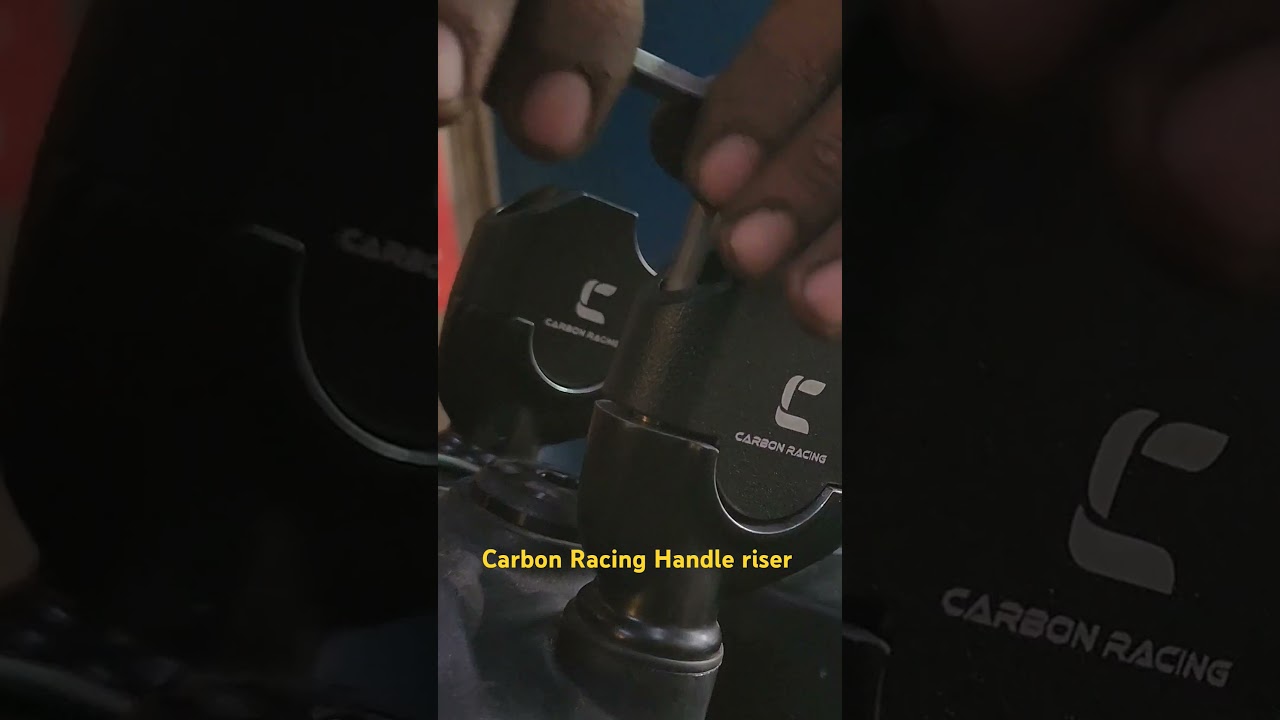 Carbon Racing handle bar riser installation on Himalayan 450 #carbonracing #himalayan450 #handlebar