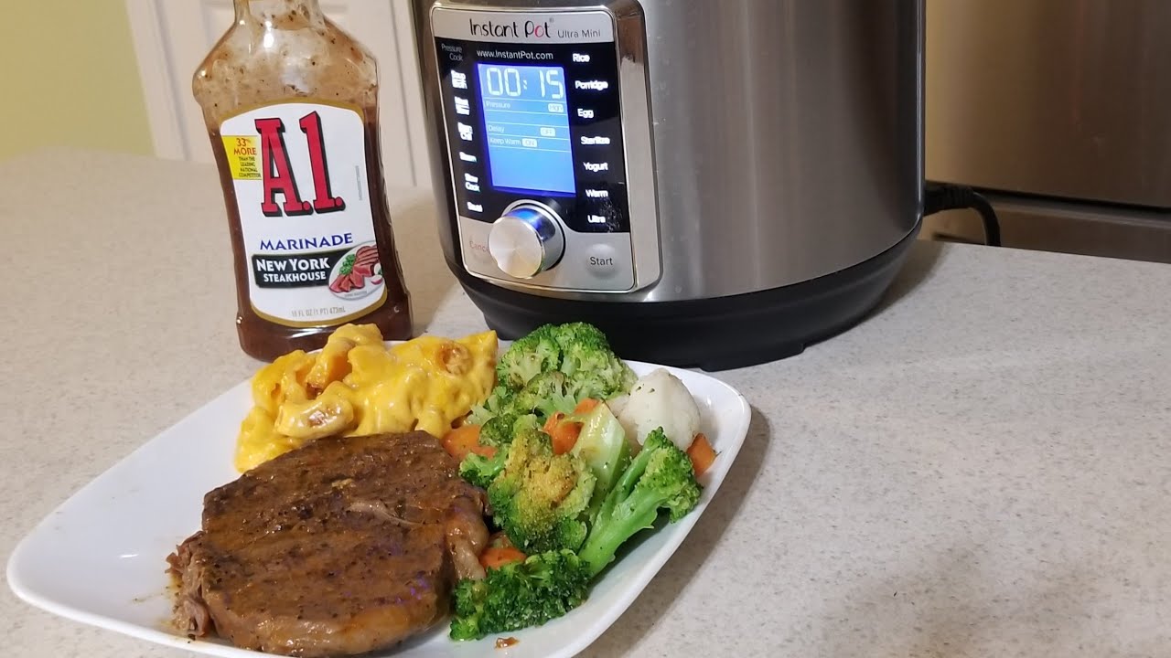 Instant Pot Ultra Mini Ribeye Steak, 3 кварты, скороварка, соус A1, маринад для хорошо прожаренны...
