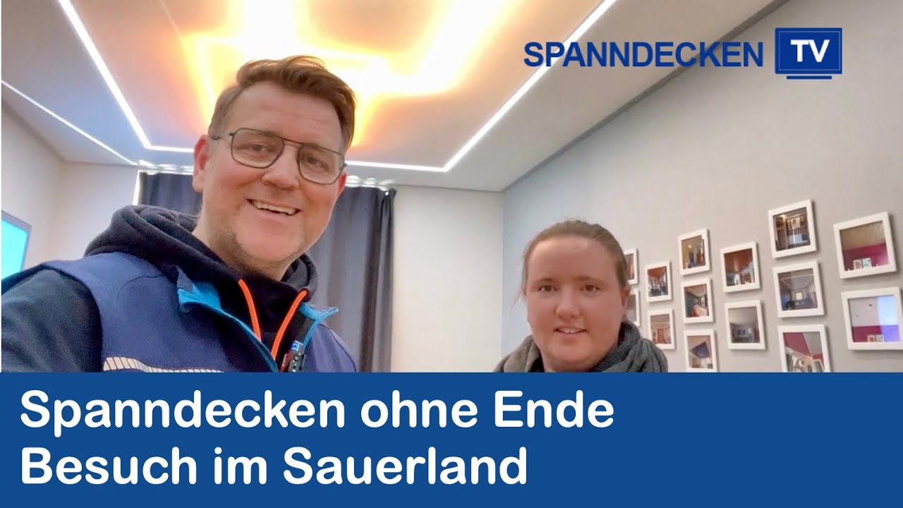Unglaubliche Spanndecken! Ausstellungsbesuch im Sauerland bei Plameco Spanndecken Stein.
