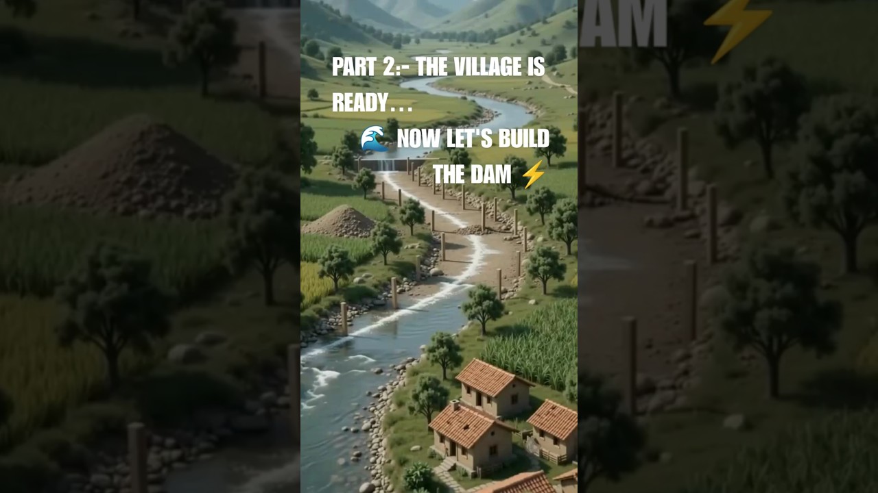 I Built a MASSIVE Miniature Dam to Power a Tiny Indian Village! 🌊⚡🏡 #shorts