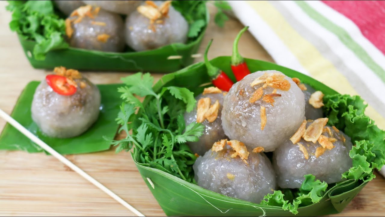 Thai Tapioca Dumplings Saku Sai Moo สาคูไส้หมู - Episode 170