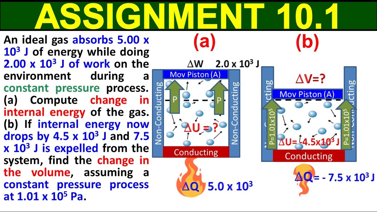 Assignment 10.1 | Class 11 Physics Chapter 10 Thermodynamics | Federal Board KP Board| Study with ME