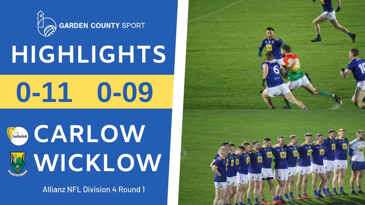 NFL Division 4 Round 1 - Carlow v Wicklow | Highlights