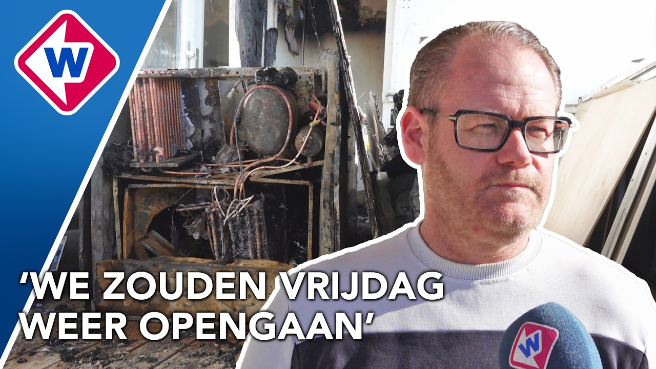 Paar dagen voor opening staat strandtent in brand