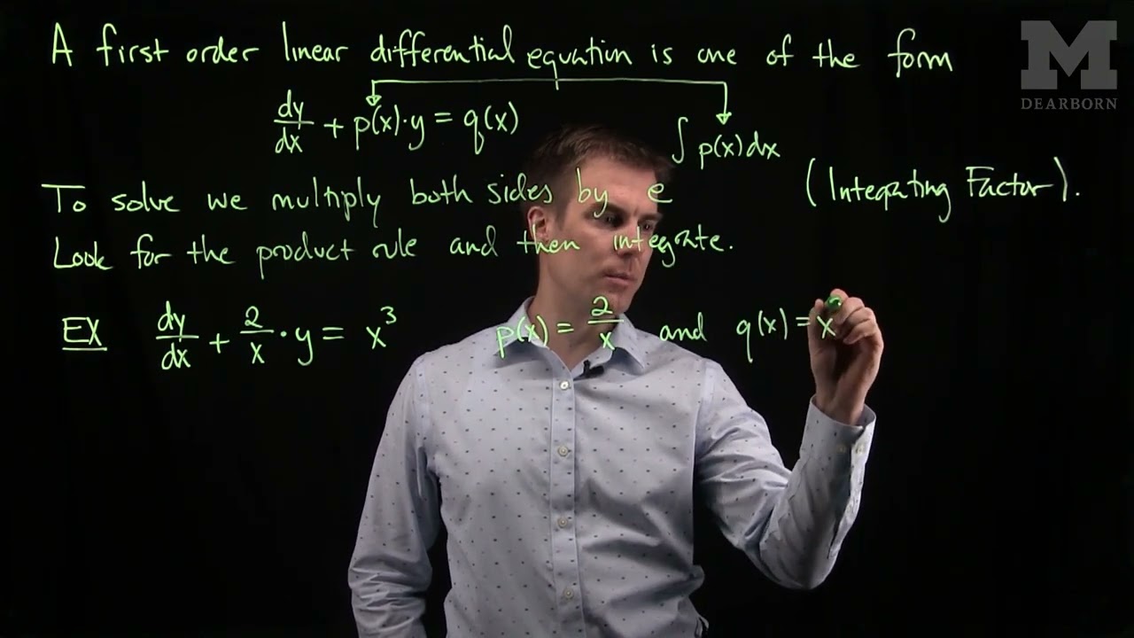 First Order Linear Differential Equations