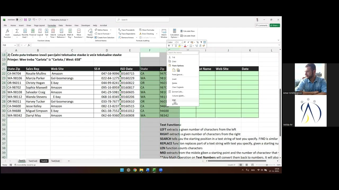 📅 Dan 1 – Napredne funkcije i organizacija podataka (Excel)