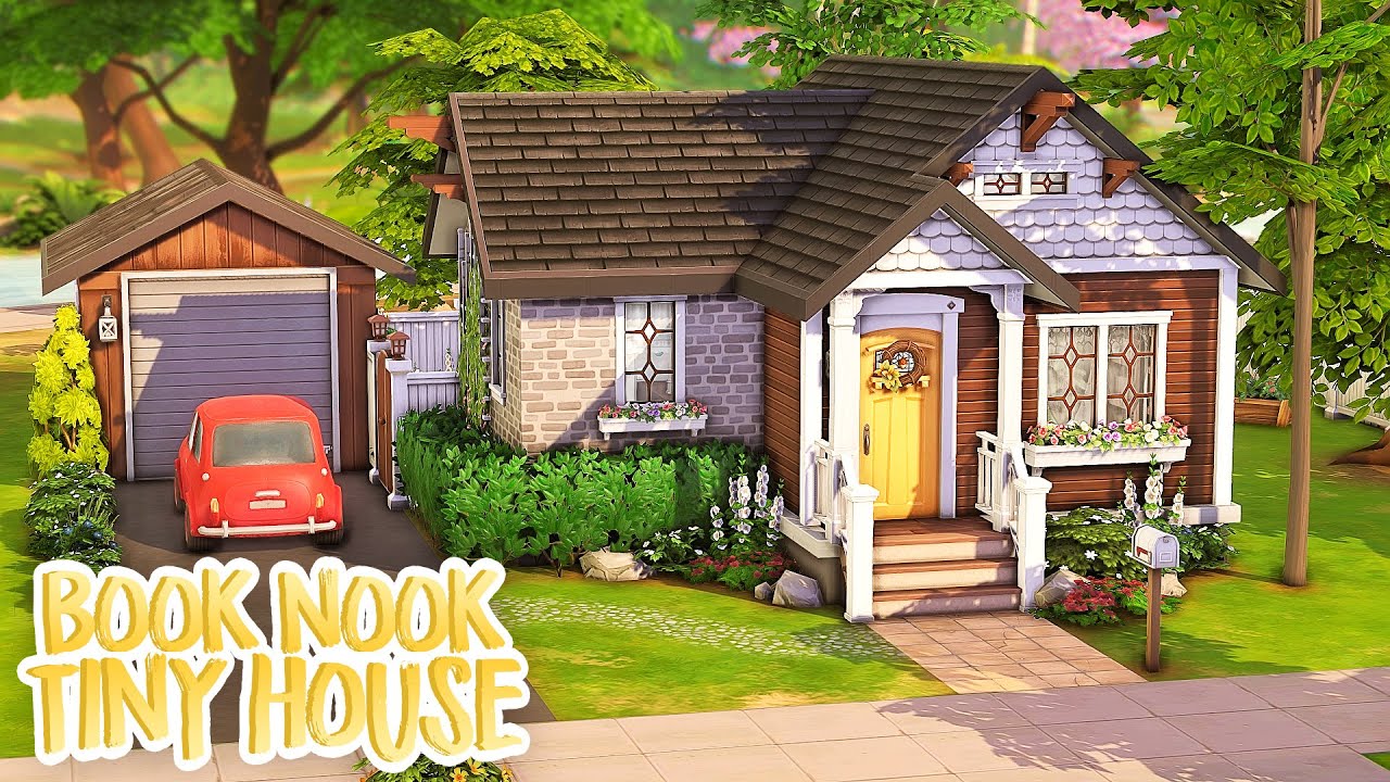 Book Nook Tiny House 📚🤎 | The Sims 4 Speed Build