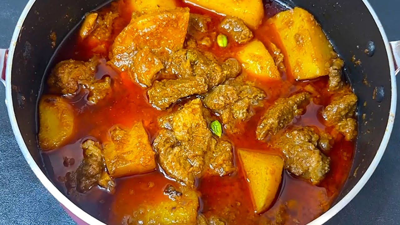 Eid Special देग़ी दानेदार आलू गोश्त Original Recipe Bawarchi Style Deghi Aloo Gosht|Dawat Special