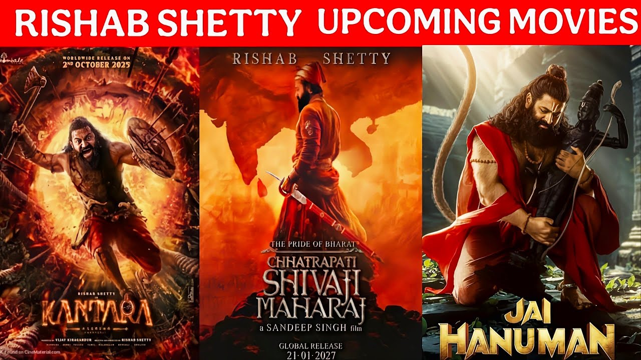 Top 05 RISHAB SHETTY Upcoming Movies List 2025&ndash;27 | Release Date, Cast & Story | Kantara Chapter 1 |