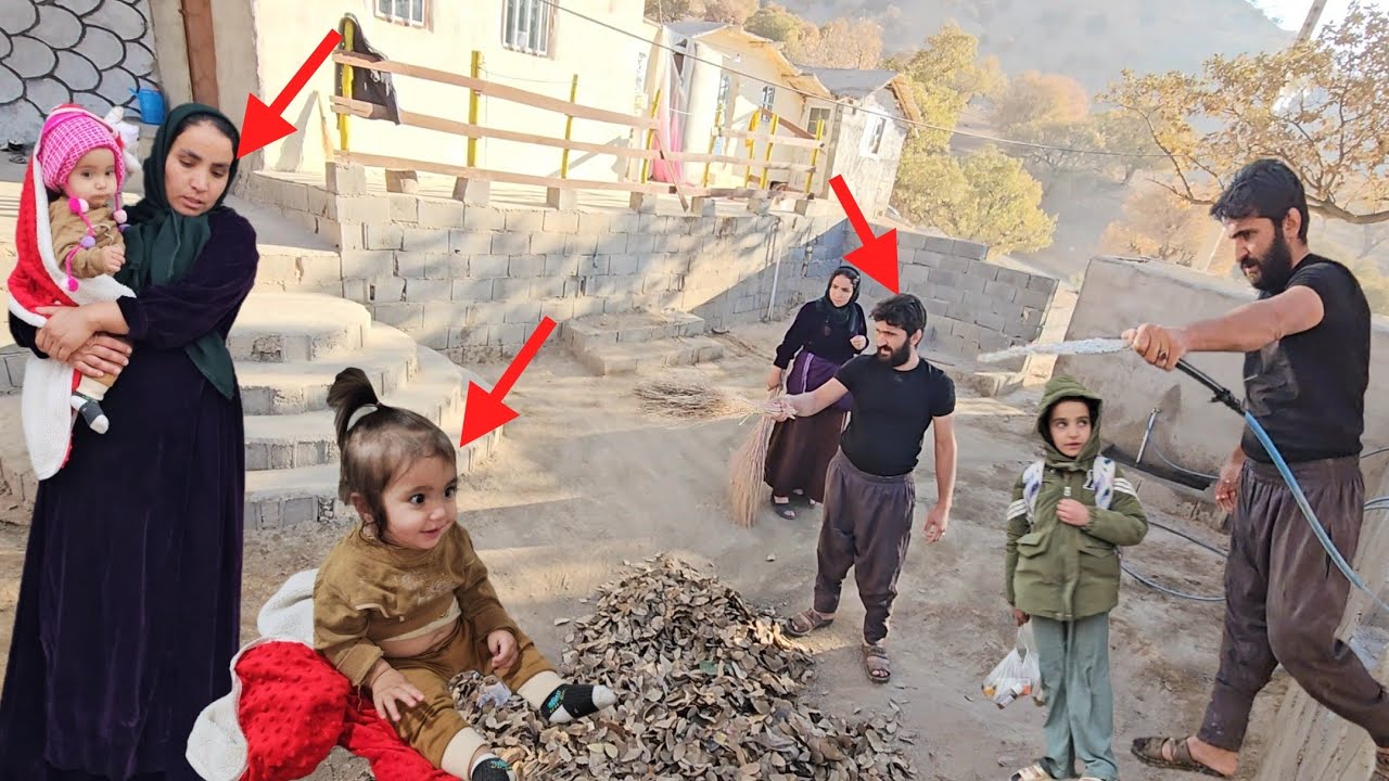 Peaceful ruralmomentsof Imranand Fereshteh: from cleaning the yard toembracing nature and goats
