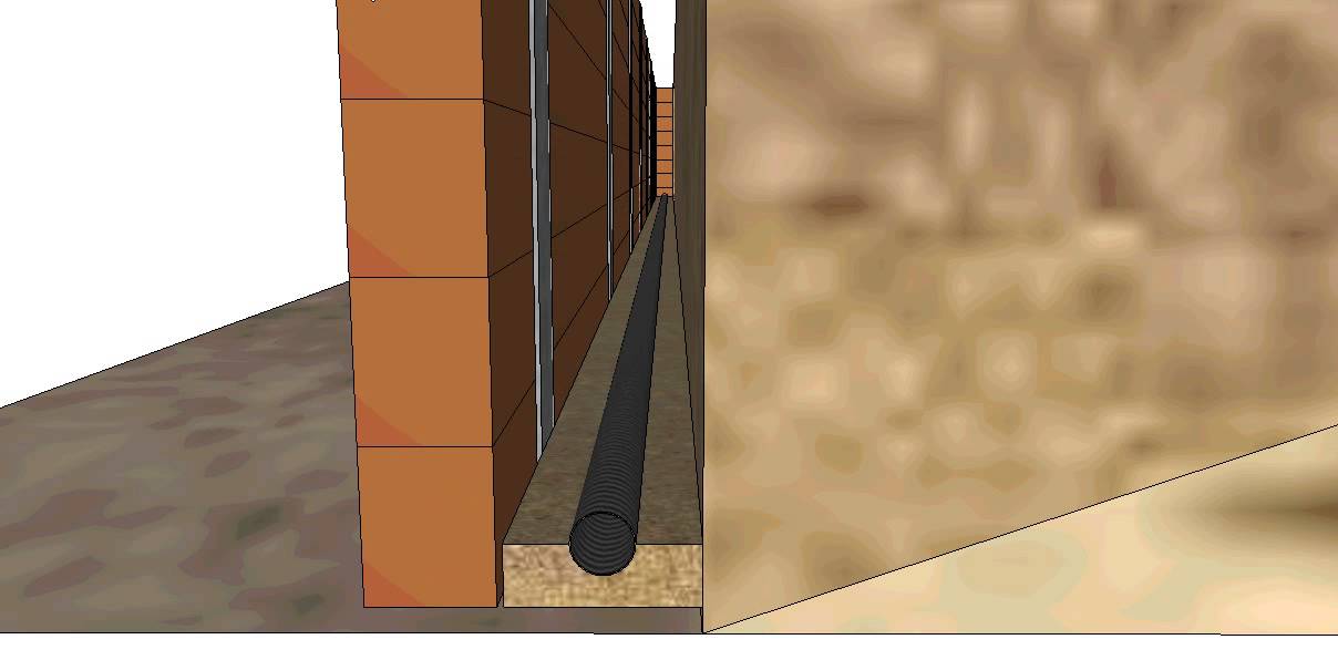 Засыпка подпорной стенки