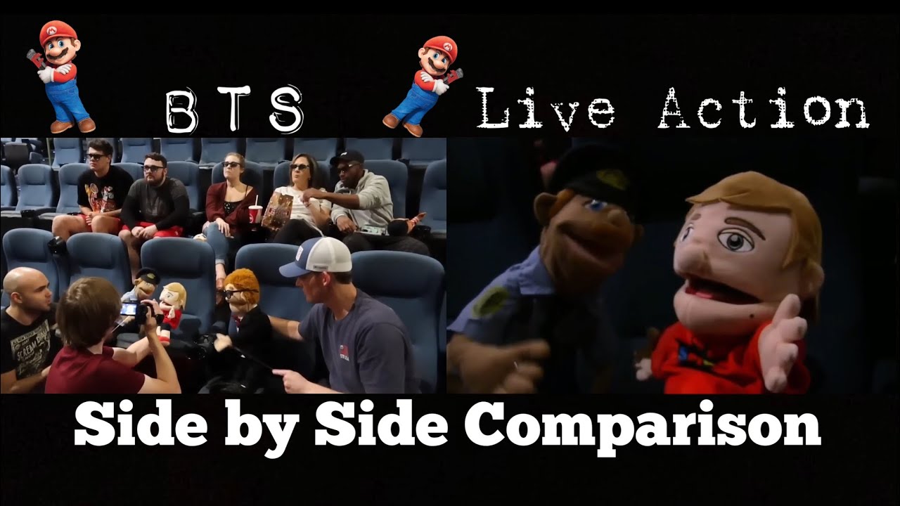 SML Movie: Logan Tries To See The Super Marvin Movie BTS + Live Action Side by Side!