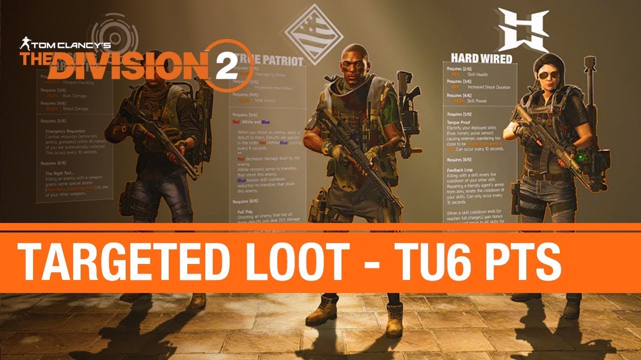 The Division 2 - Targeted Loot System TU6 PTS (PC)