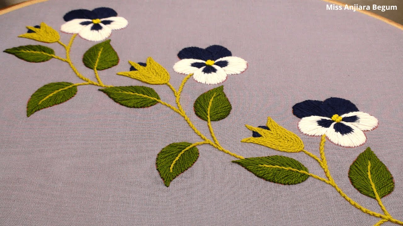 Hand Embroidery Wildflower Work New look, Most amazing Wildflower Embroidery at Home