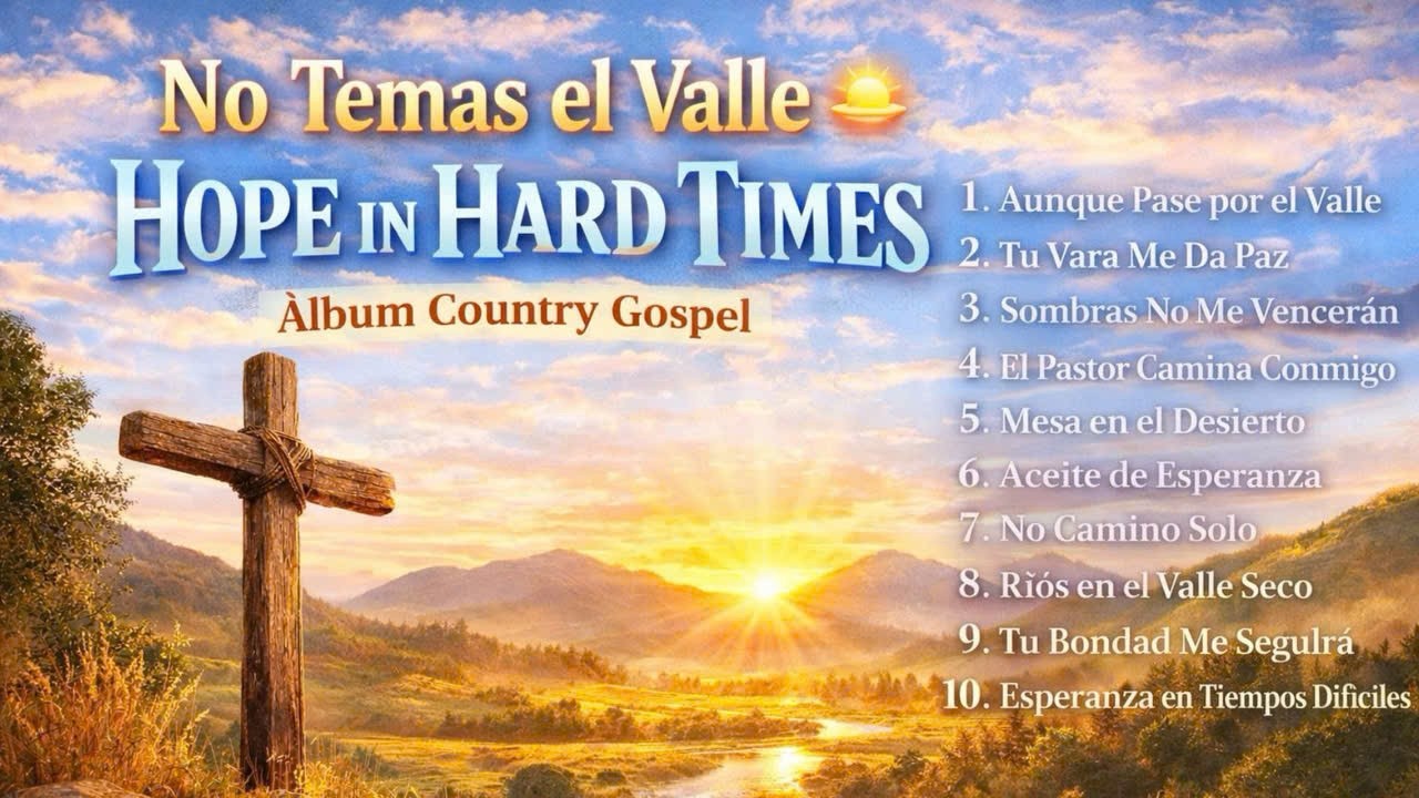 Himnos de Esperanza en el Valle 🌾 Country Gospel 2026 | Salmo 23 Música Cristiana