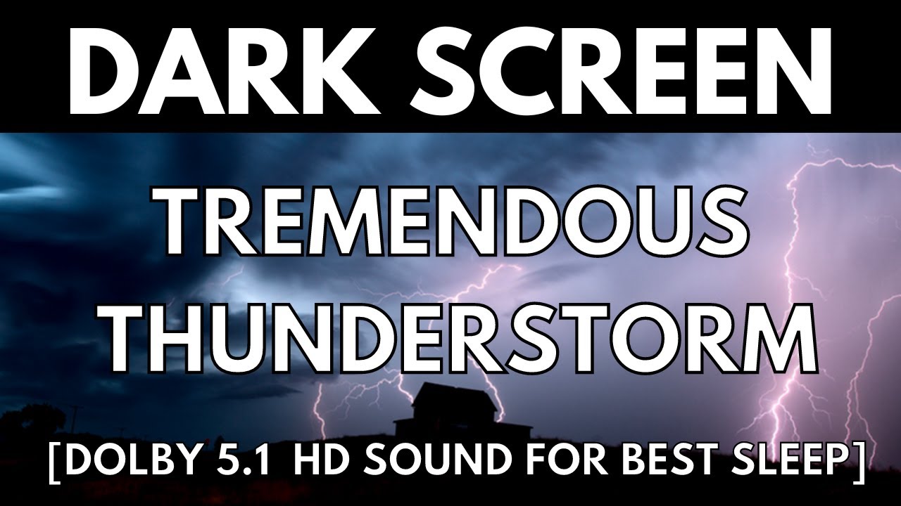 RAIN & THUNDER | Tremendous Thunderstorm sound For Relaxing, Focus or Sleep | White Noise 10 Hours