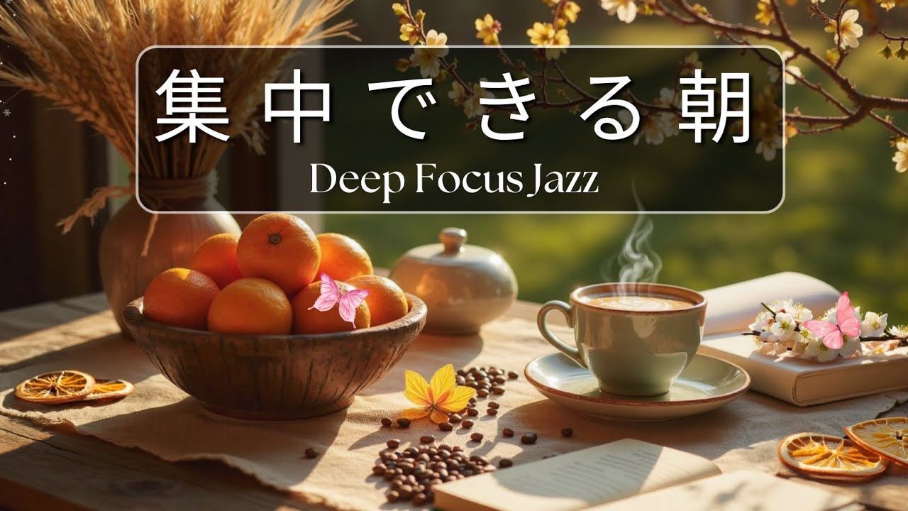 【作業用カフェBGM】集中できる朝ジャズ 🎧｜Relaxing Cafe Jazz for Deep Focus