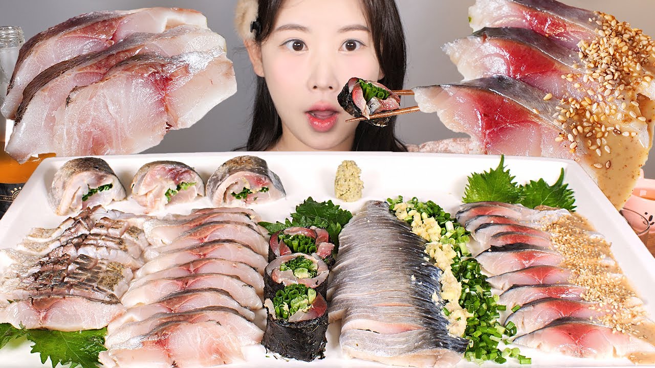 직접 만든🐟✨ 고등어초절임 전갱이초절임 초밥 먹방 Raw mackerel & horse mackerel [eating show] mukbang korean food