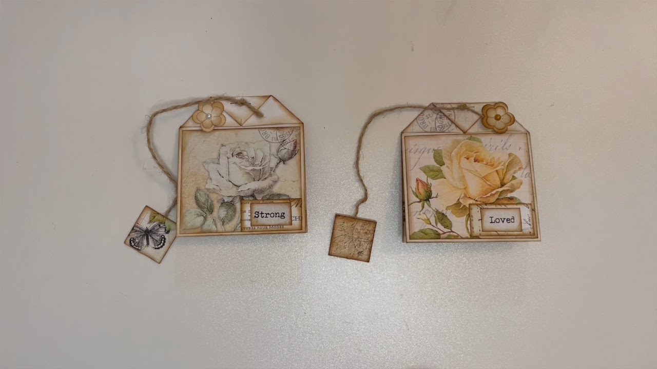 Tea Bag Shaped Folio Insert for Junk Journals