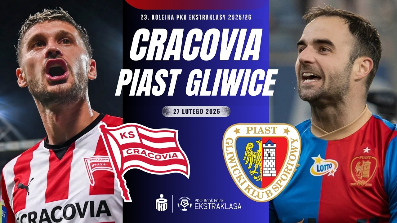 CRACOVIA 1-1 PIAST GLIWICE | 23. KOLEJKA EKSTRAKLASY 2025/26 | RELACJA NA ŻYWO KOMENTARZ LIVE