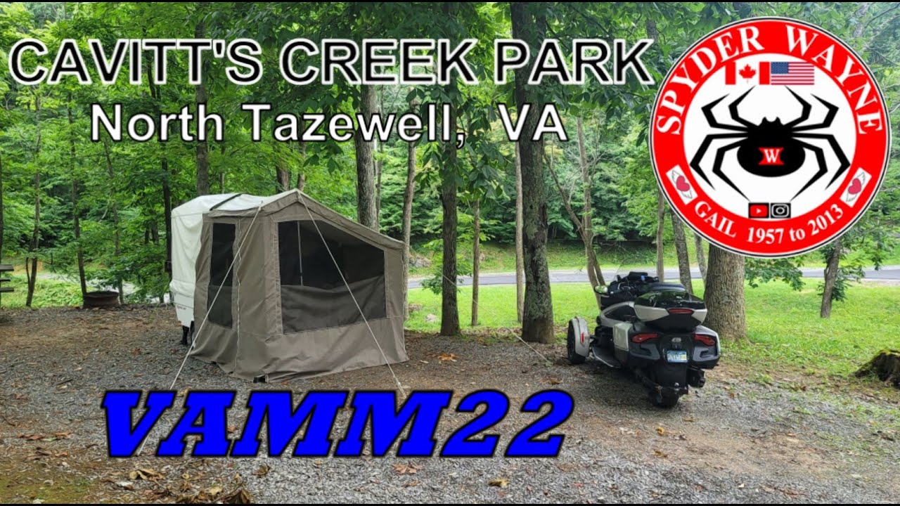 VAMM22 - Cavitt's Creek Park Campground with my Mini Mate Motorcycle Camper