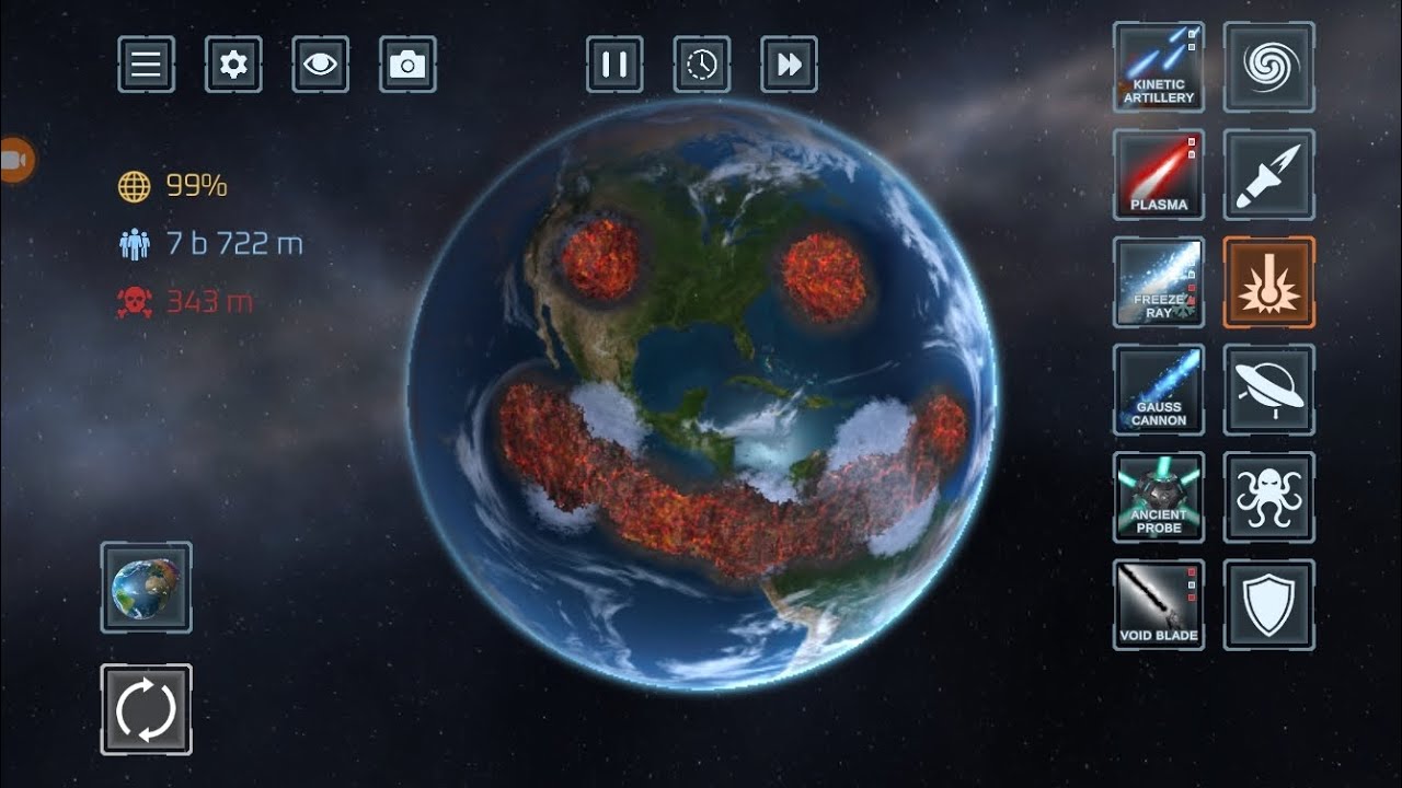 Haciendo la tierra añicos en solar smash