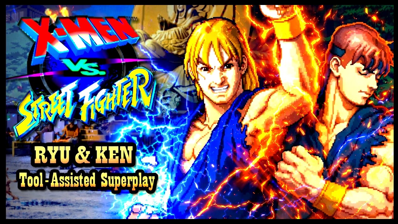 【TAS】X-MEN VS STREET FIGHTER (ARCADE \ 1996) - RYU & KEN