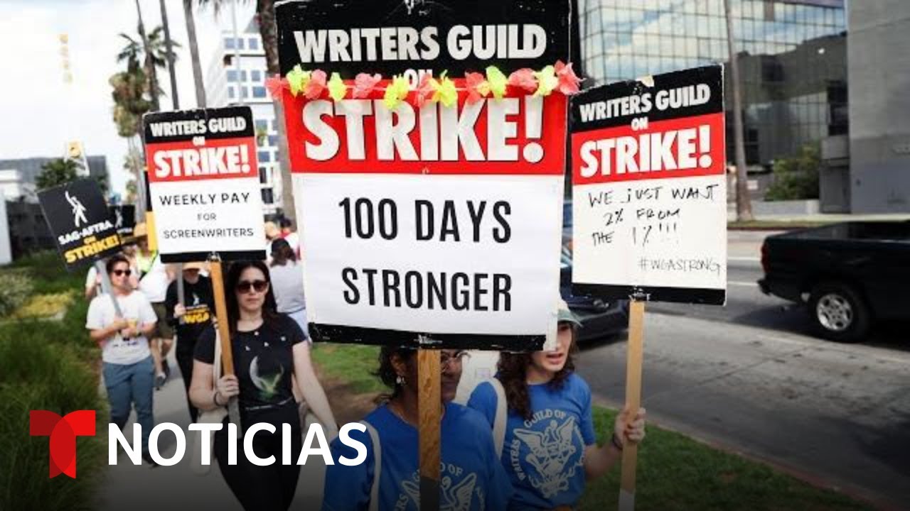 Guionistas de Hollywood cumplen 100 días de huelga