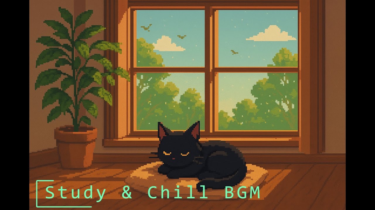 【夕暮れチル】黒猫と午後のまどろみ｜LoFi Chill BGM for Study, Reading & Relax