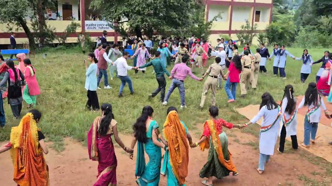 Pithoragarh traditional dance khel at AUGIC Gorangchaur  Pithoragarh 