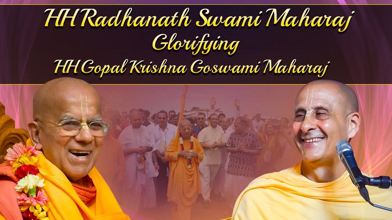 HH Radhanath Swami Maharaj Glorifying HH Gopal Krishna Goswami Maharaj | 29 Oct 2023 | NVCC Pune