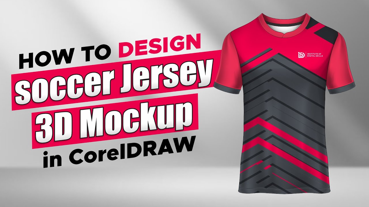 How to Design Soccer Jersey 3D Mockup in Coreldraw | Urdu / Hindi