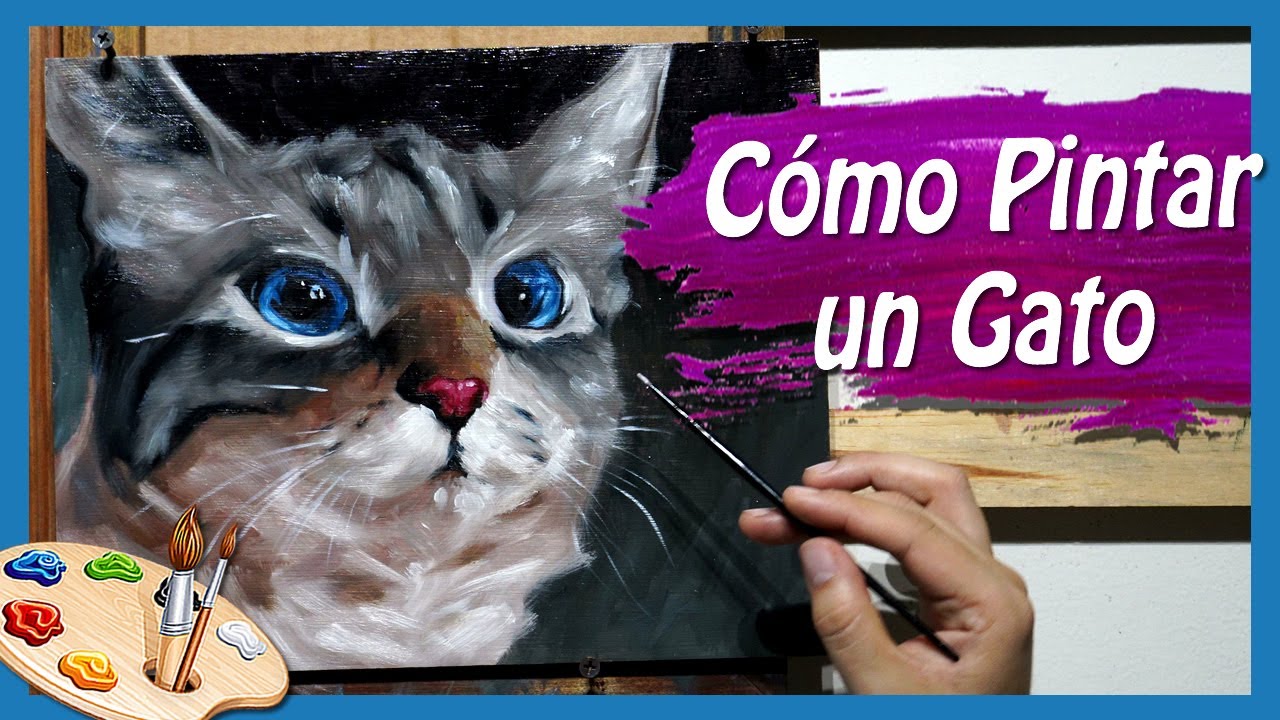 🐱Cómo Pintar un Gato 🐱/ Pintura para Principiantes