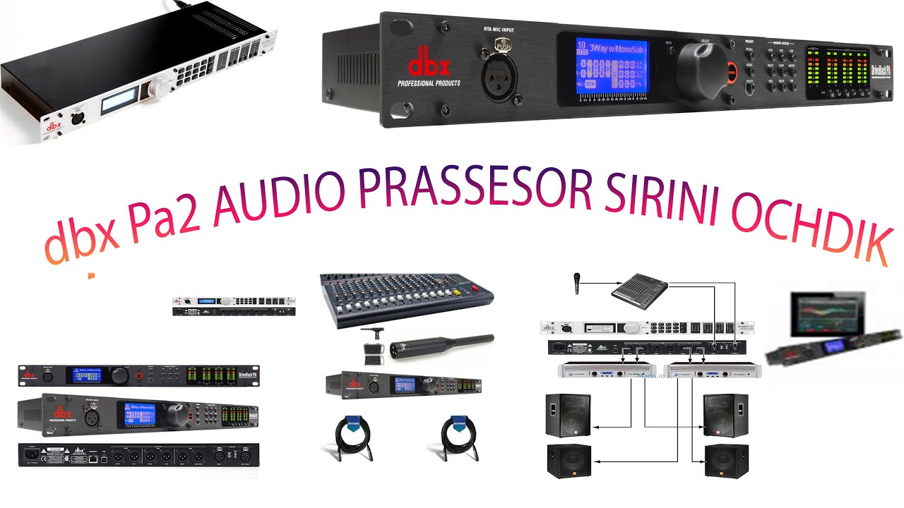 dbx p2 Audio prosesorini noldan sozlashni eng oson yo‘llari