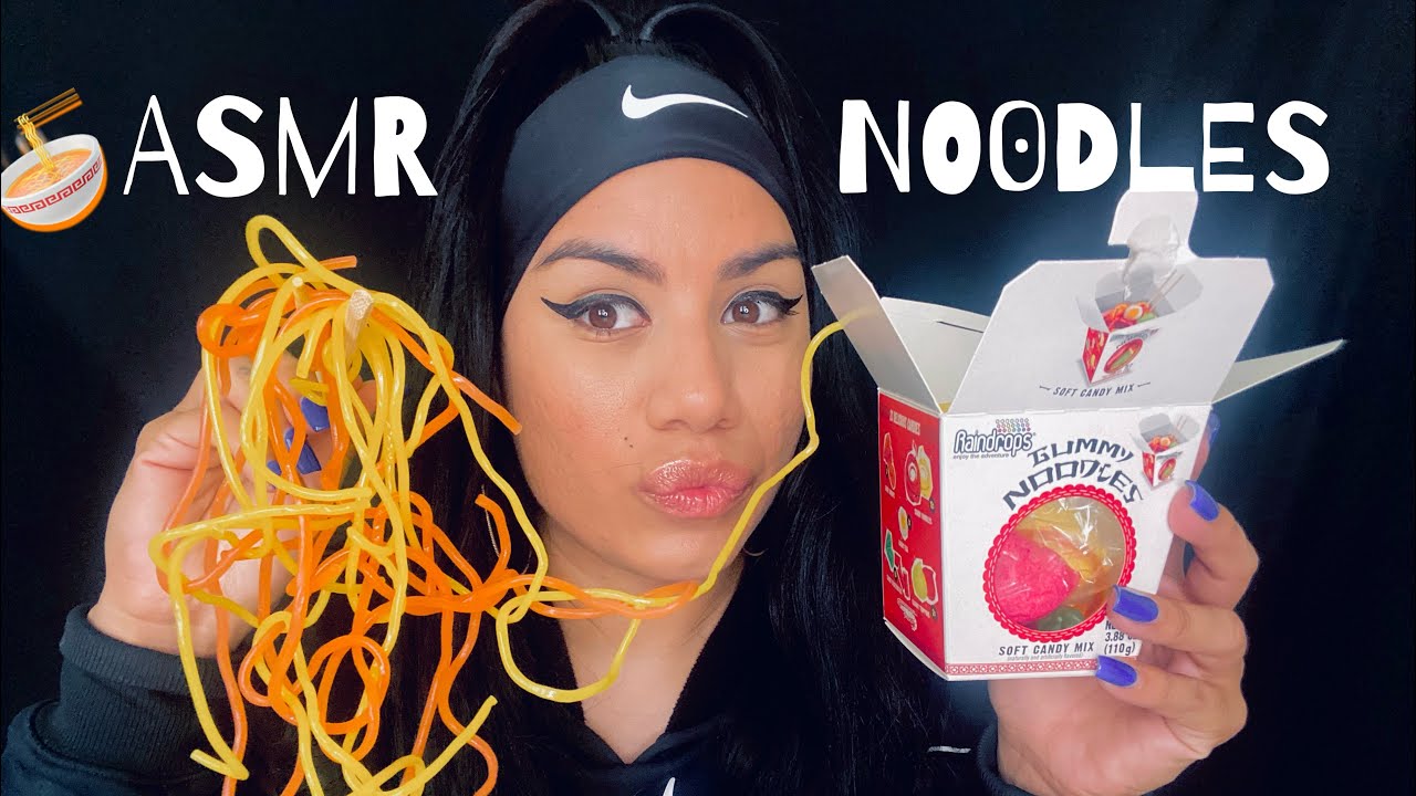 ASMR EATING GUMMY NOODLES MUKBANG 먹방 (NO TALKING) SHEEATSASMR