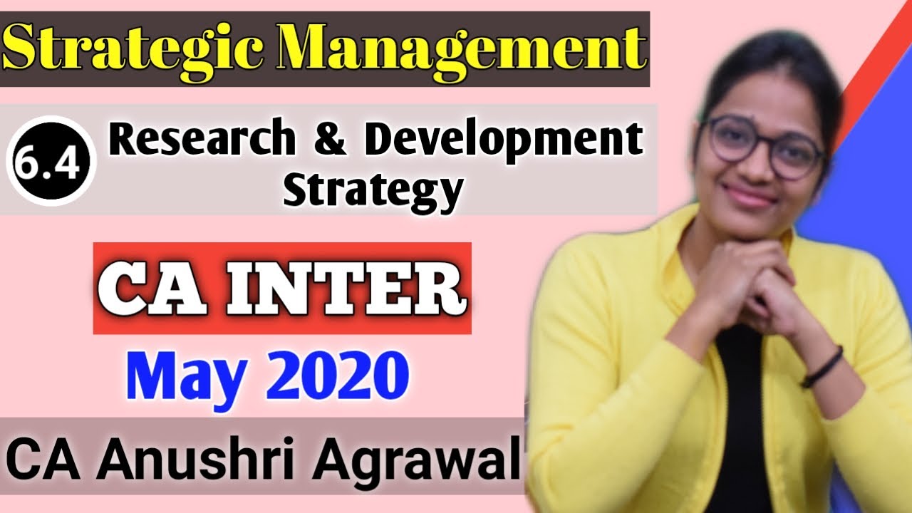 Research & Development Strategy ll Chapter 6.4 ll SM for CA IPCC/INTER