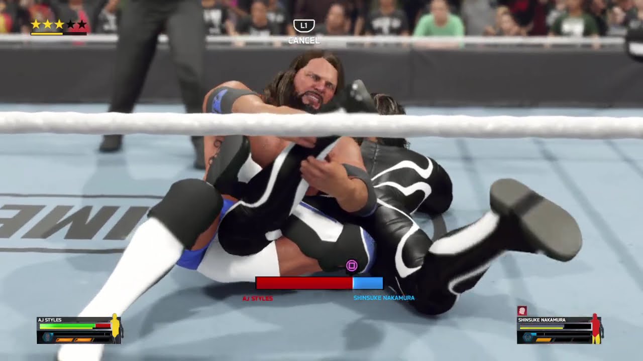 WWE 2K25 AJ Styles vs Shinsuke Nakamura.