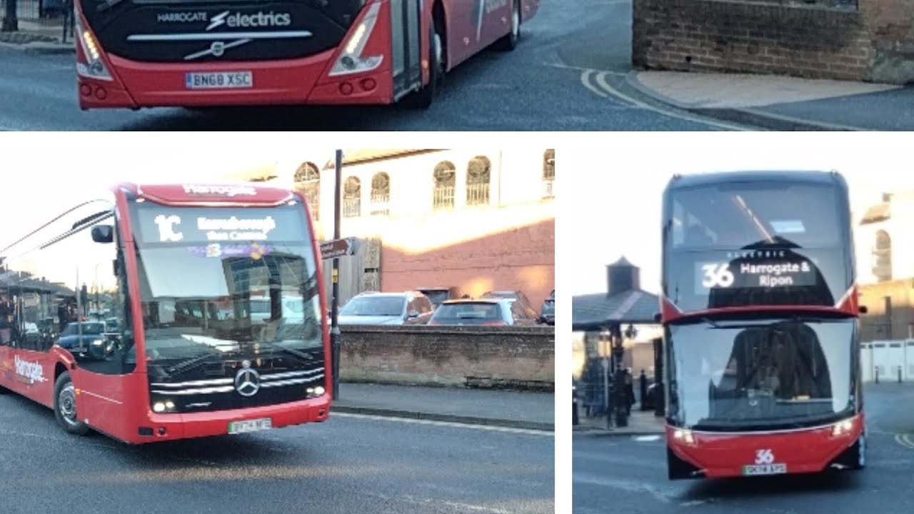 Electric dreams!! Buses in Harrogate 2nd January 2025, ft. Harrogate Bus Company & Connexions #bus