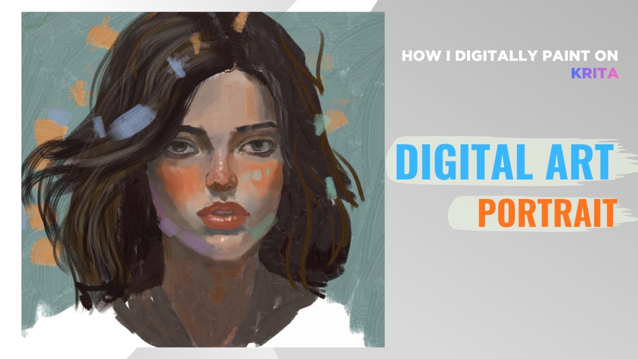 Digital Portrait Painting in Krita | Impressionism, Realism & Stylized Art Process