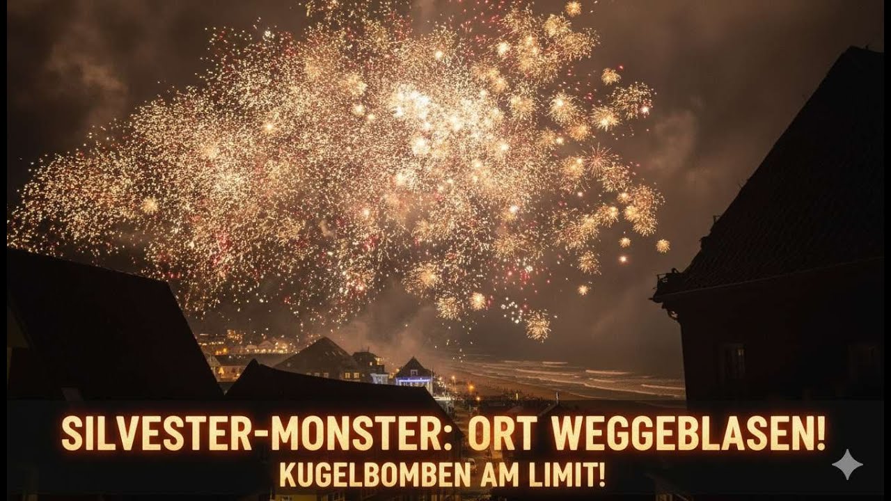 Feuerwerk Neuhaus/Oste (Ferienort in Cuxhaven) teilweise absolute Silvester Eskalation KUGELBOMBEN !