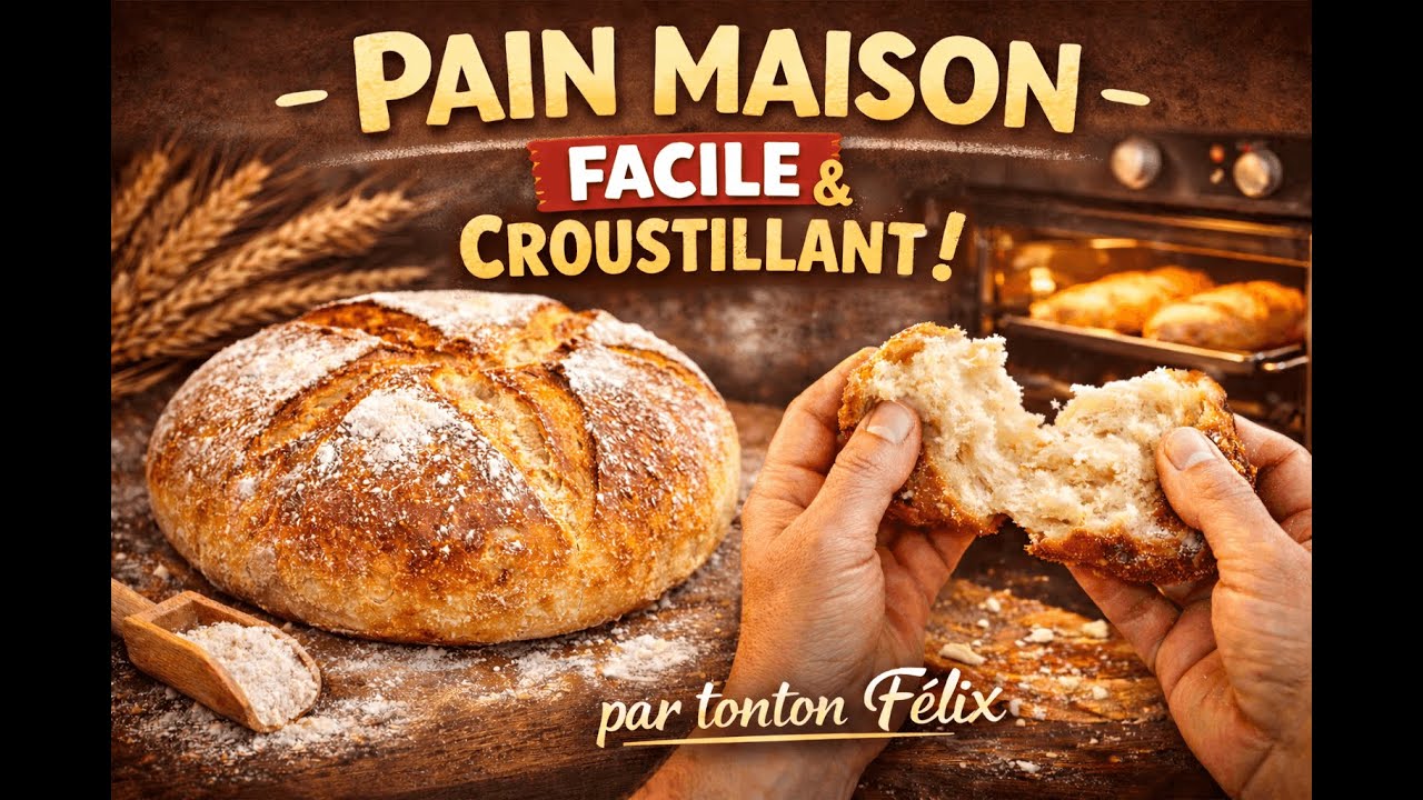 « Pain Maison Facile et Croustillant – La Recette Inratable ! 🥖✨ »