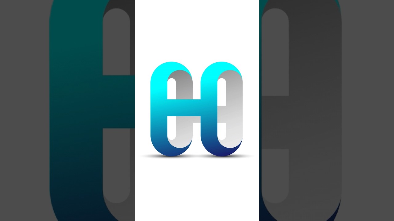The Modern H Logo Design Super Easy Techniques For Experts & Beginners #shorts #illustrator