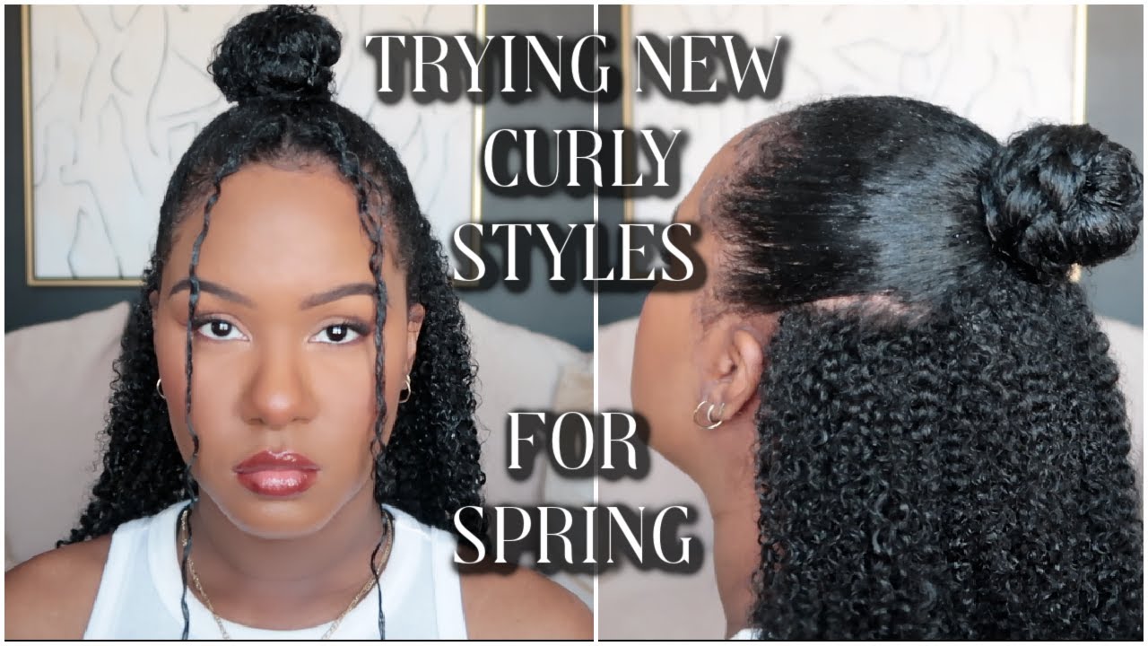 TRYING HALF UP HALF UP HALF DOWN CURLY STYLES FOR SPRING