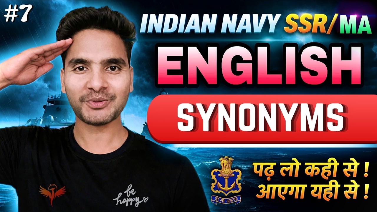 Navy SSR & Medical Assistant English | Synonym Questions Explained by Sandeep Yadav Sir